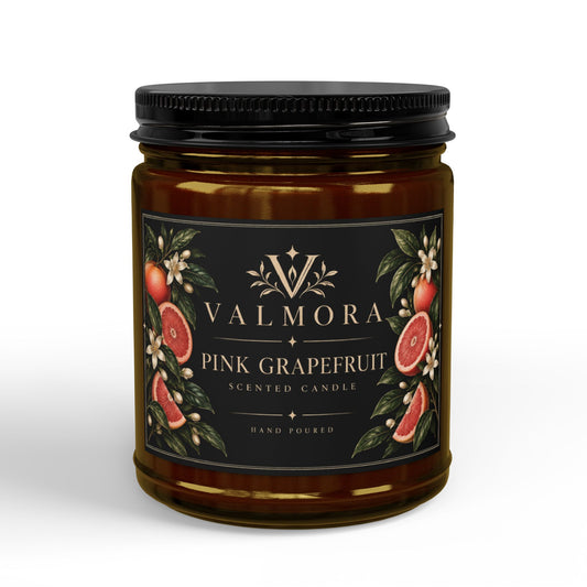 Pink Grapefruit Soy Candle | Natural Cotton Wick | 4oz & 9oz