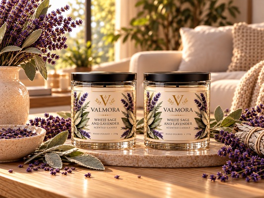 White Sage & Lavender Candle Set — Hand-Poured 2-Piece Scented Candles