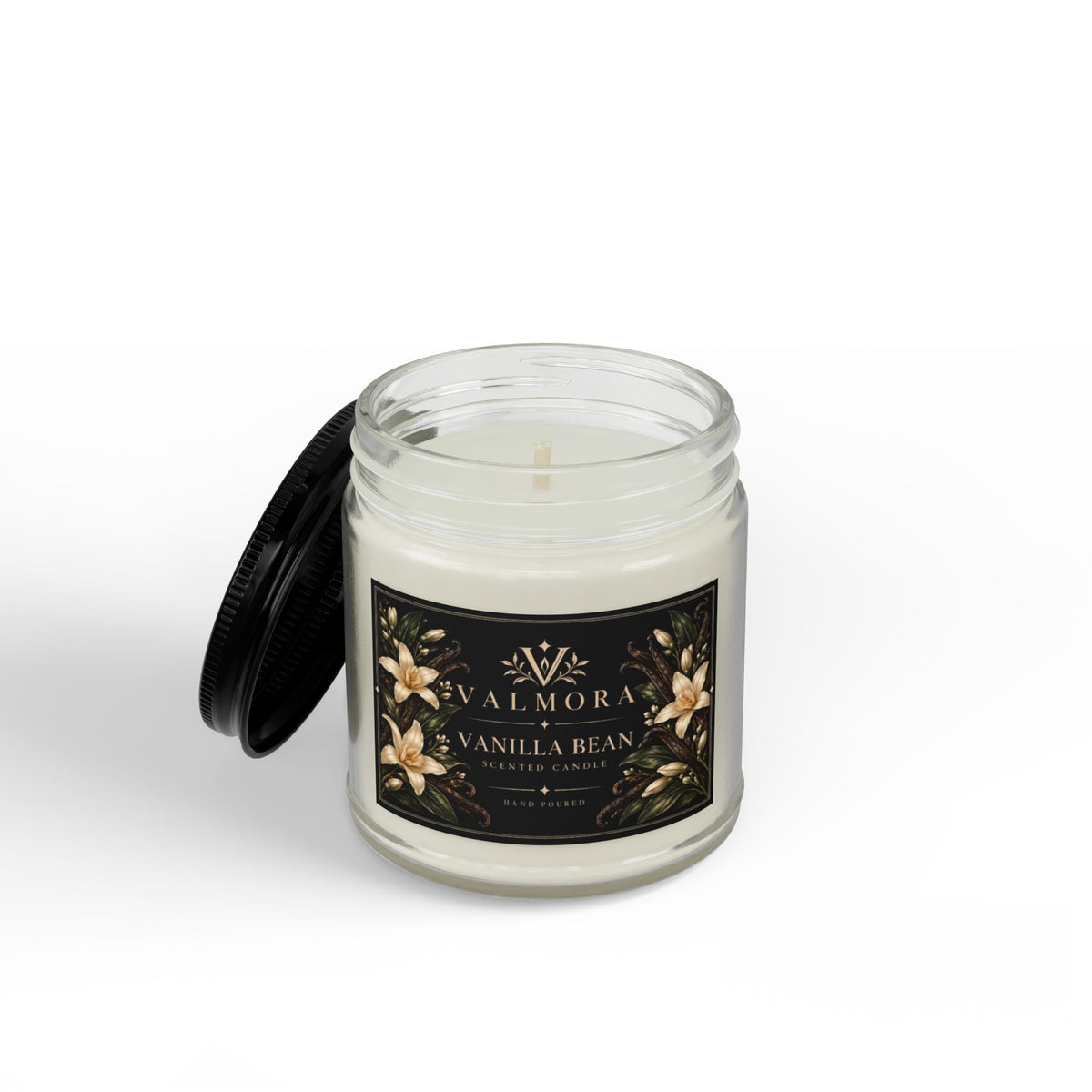 Vanilla Bean Scented Soy Candle | Hand-Poured, Natural Wax | 4oz & 9oz