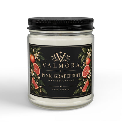 Pink Grapefruit Soy Candle | Natural Cotton Wick | 4oz & 9oz