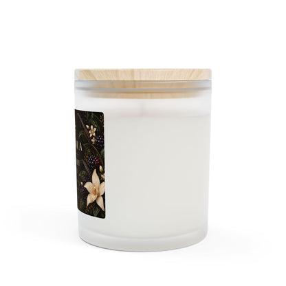 Blackberry Vanilla Soy Candle | Frosted Glass & Wooden Wick | 11oz