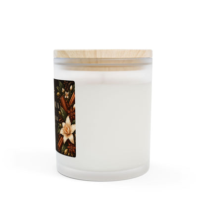 Cinnamon Chai Frosted Glass Candle | Wooden Wick | 11oz