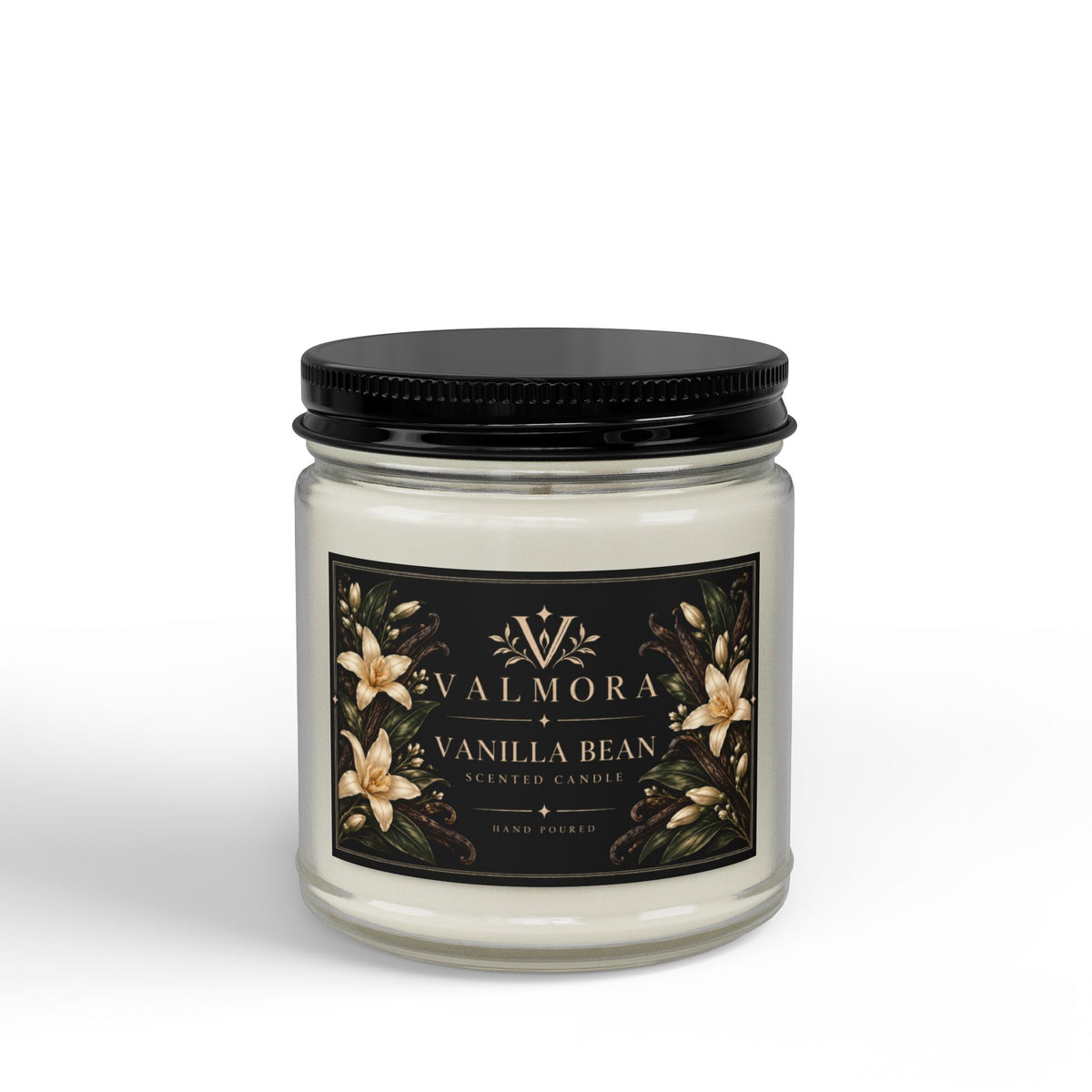 Vanilla Bean Scented Soy Candle | Hand-Poured, Natural Wax | 4oz & 9oz