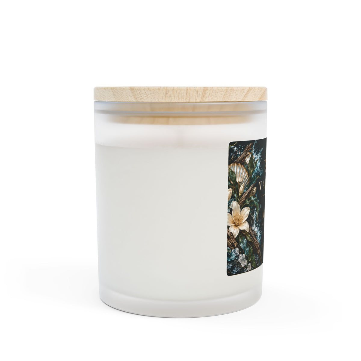 Sea Minerals Frosted Glass Candle | Wooden Wick | 11oz