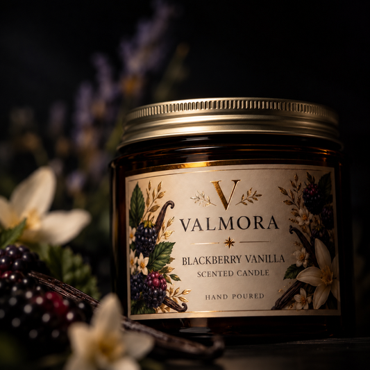 Blackberry Vanilla Scented Candle — Coconut Apricot Wax (4oz & 9oz)