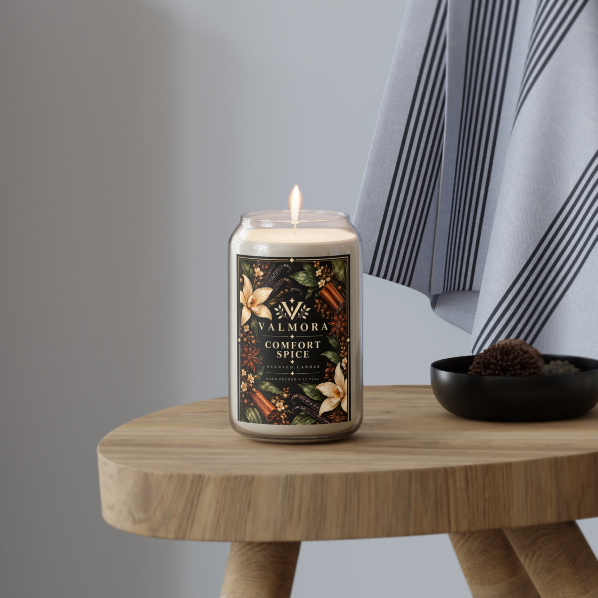 Comfort Spice Soy Candle | Vanilla, Cinnamon & Clove | 13.75oz Glass Jar