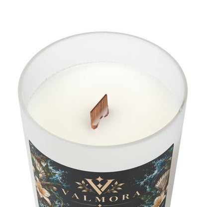 Sea Minerals Frosted Glass Candle | Wooden Wick | 11oz