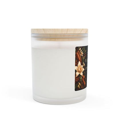 Cinnamon Chai Frosted Glass Candle | Wooden Wick | 11oz