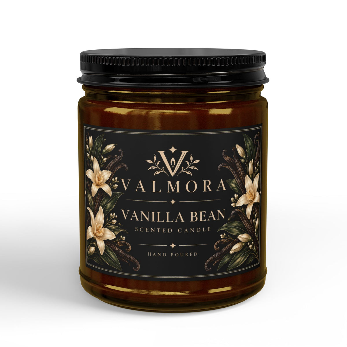 Vanilla Bean Scented Soy Candle | Hand-Poured, Natural Wax | 4oz & 9oz