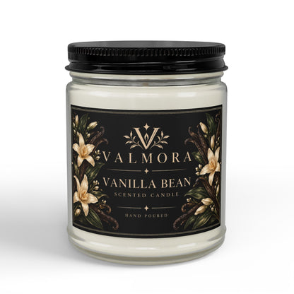Vanilla Bean Scented Soy Candle | Hand-Poured, Natural Wax | 4oz & 9oz
