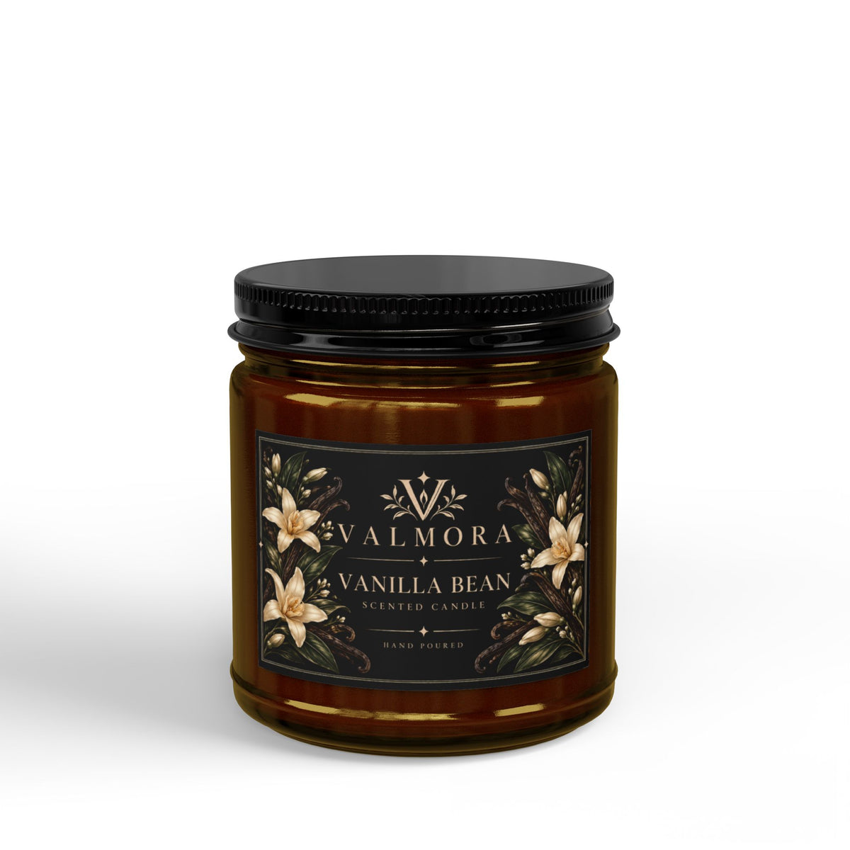 Vanilla Bean Scented Soy Candle | Hand-Poured, Natural Wax | 4oz & 9oz