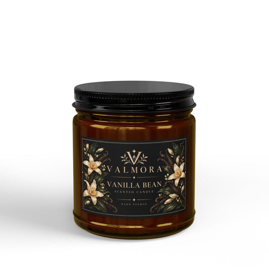 Vanilla Bean Scented Soy Candle | Hand-Poured, Natural Wax | 4oz & 9oz