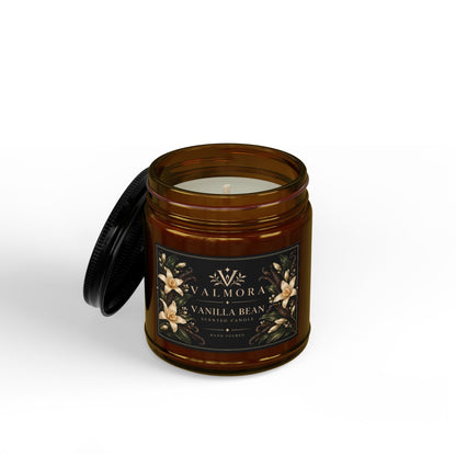 Vanilla Bean Scented Soy Candle | Hand-Poured, Natural Wax | 4oz & 9oz