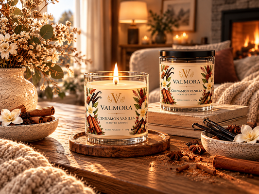 Cinnamon Vanilla 2-Piece Candle Set — Hand-Poured Scented Candles