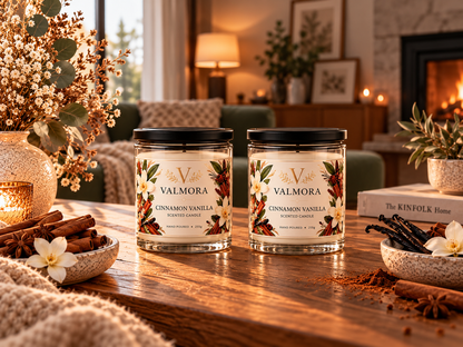 Cinnamon Vanilla 2-Piece Candle Set — Hand-Poured Scented Candles