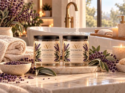 White Sage & Lavender Candle Set — Hand-Poured 2-Piece Scented Candles