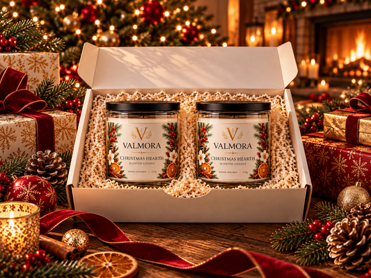 Christmas Hearth Candle Set — Festive Scented 2-Piece Gift